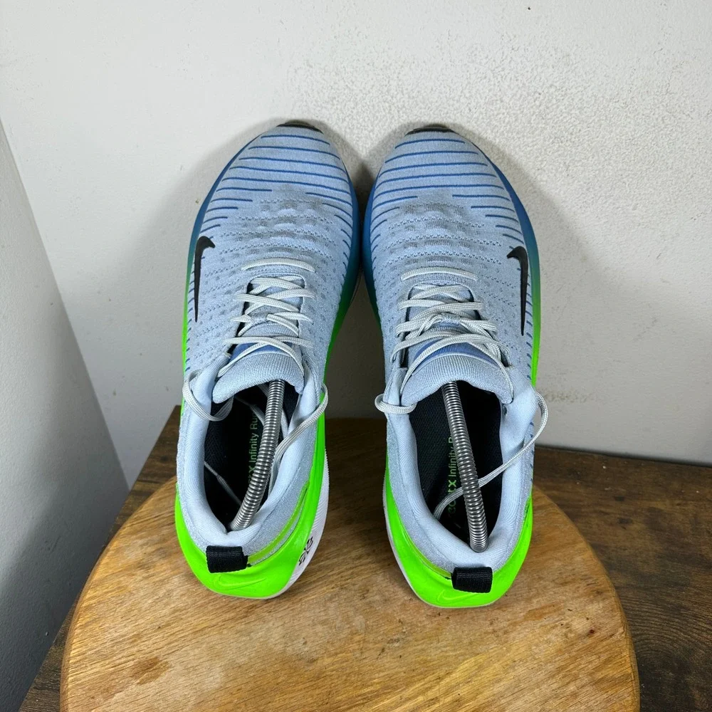 Nike ReactX Infinity Run 4 Mens Running Shoes Blue Green DR2665-402 Size 12